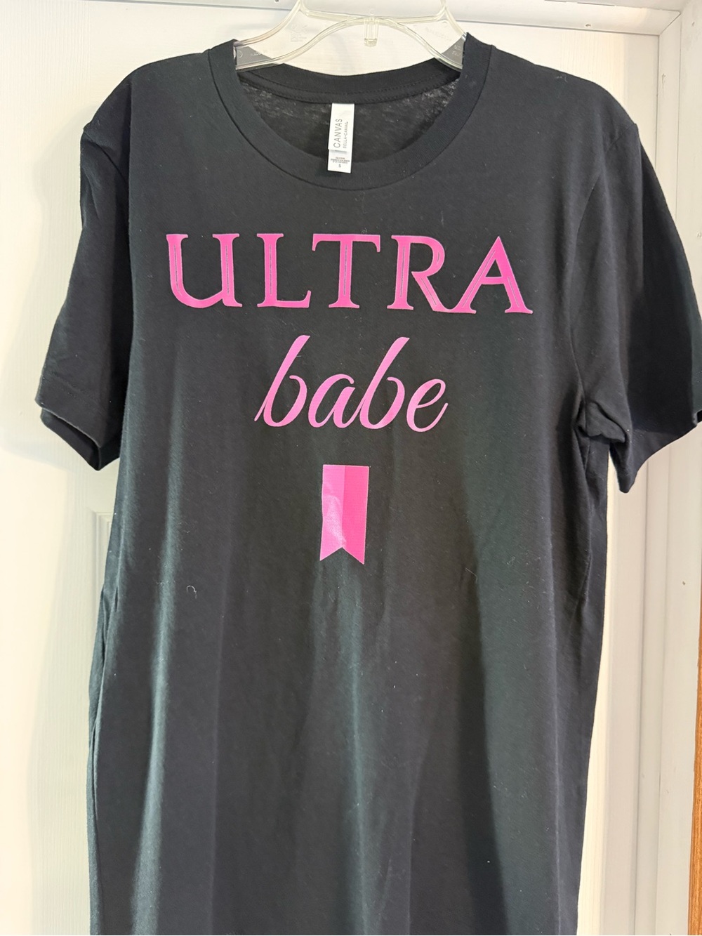 Bella Canvas Black Tee with Pink "ULTRA babe" Print